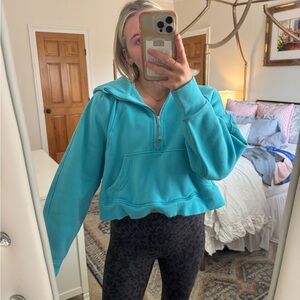 Lululemon Athletica Turquoise Half-Zip Hoodie